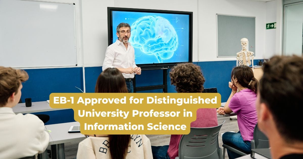 EB 1 Approved for Distinguished University Professor in Information Science